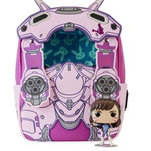 Loungefly Overwatch DVA, D.VA Mecha Mini Backpack & Funko Pop Set
